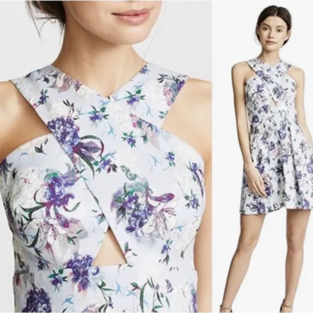 BLACK HALO Floral print Landon mini dress
